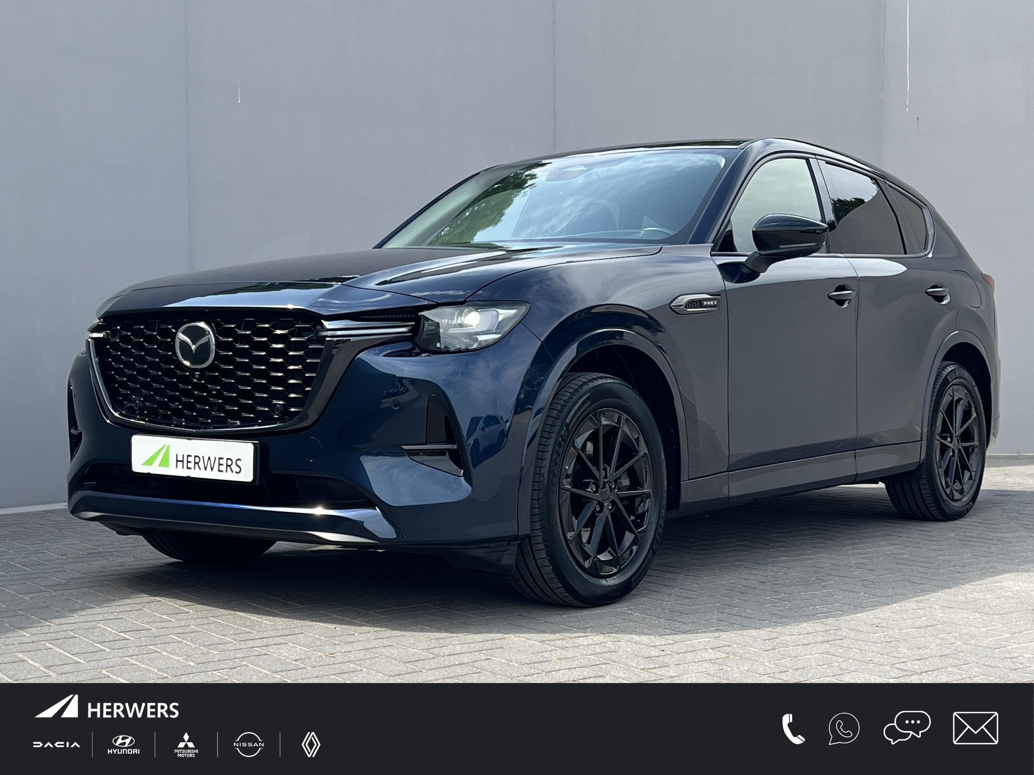 Mazda CX-60 2.5 e-SkyActiv PHEV Homura / Leder / 2.500 kg tr, Auto's, Automaat, Gebruikt, Euro 6, 4 cilinders