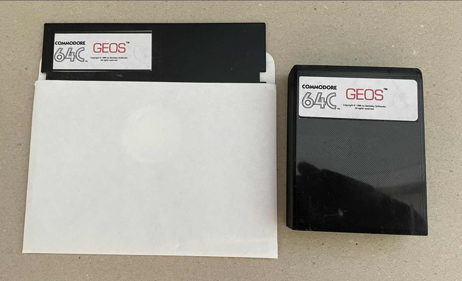 Commodore 64c GEOS cartridge en 5 1/4” diskette, Computers en Software, Vintage Computers, Ophalen of Verzenden