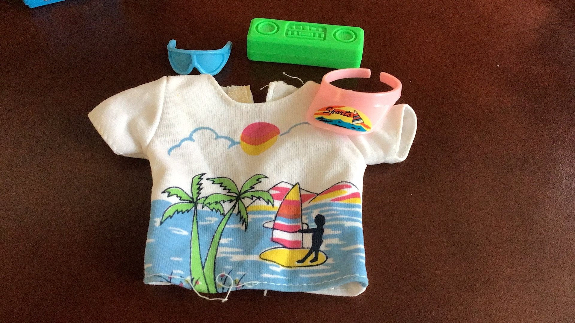 Barbie Ken Hawaii shirt en zwembroek uit 1980, Ophalen of Verzenden, Zo goed als nieuw, Pop