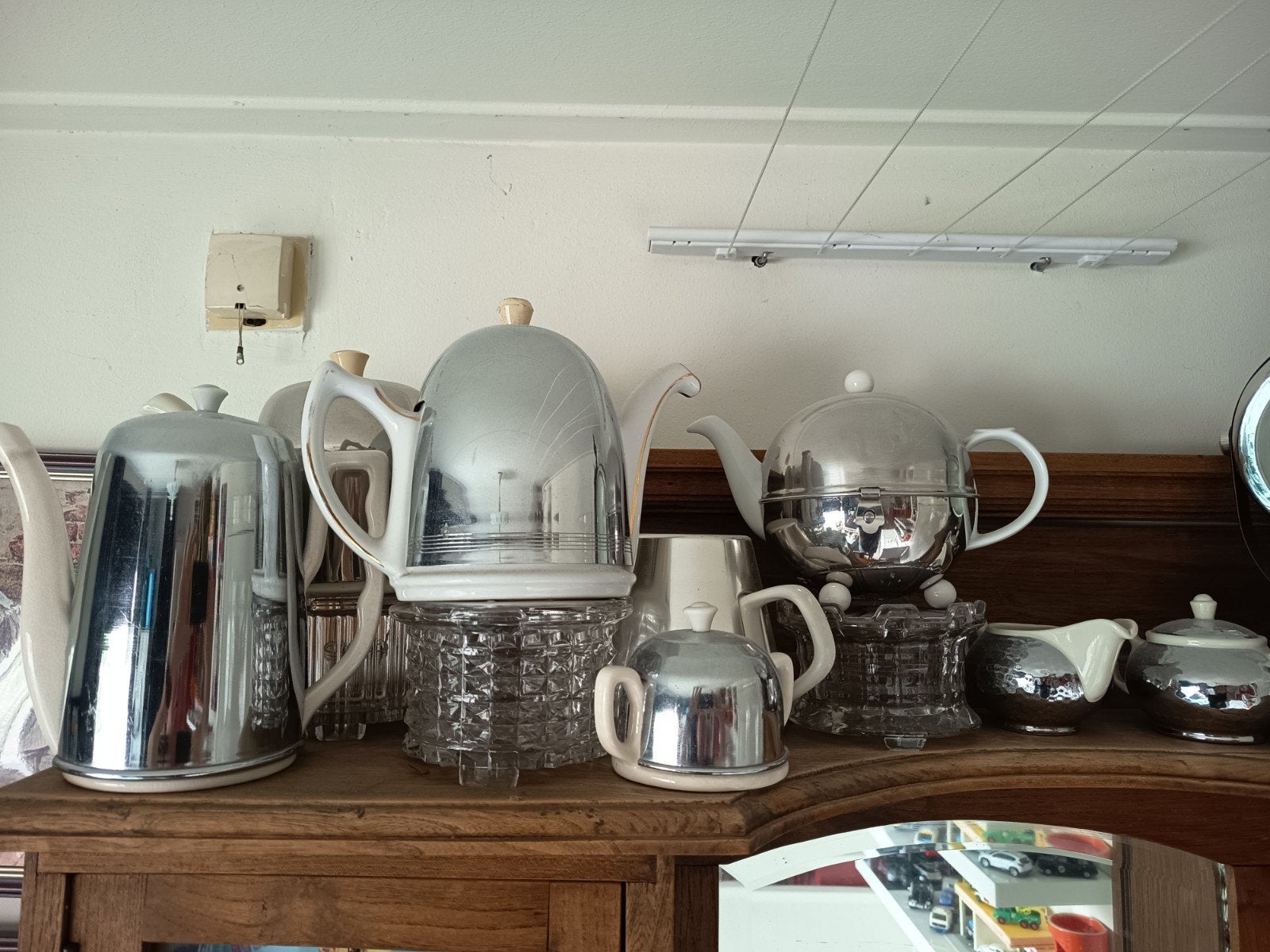 set oude koffie en thee potten uit erfenis, Antiek en Kunst, Ophalen of Verzenden