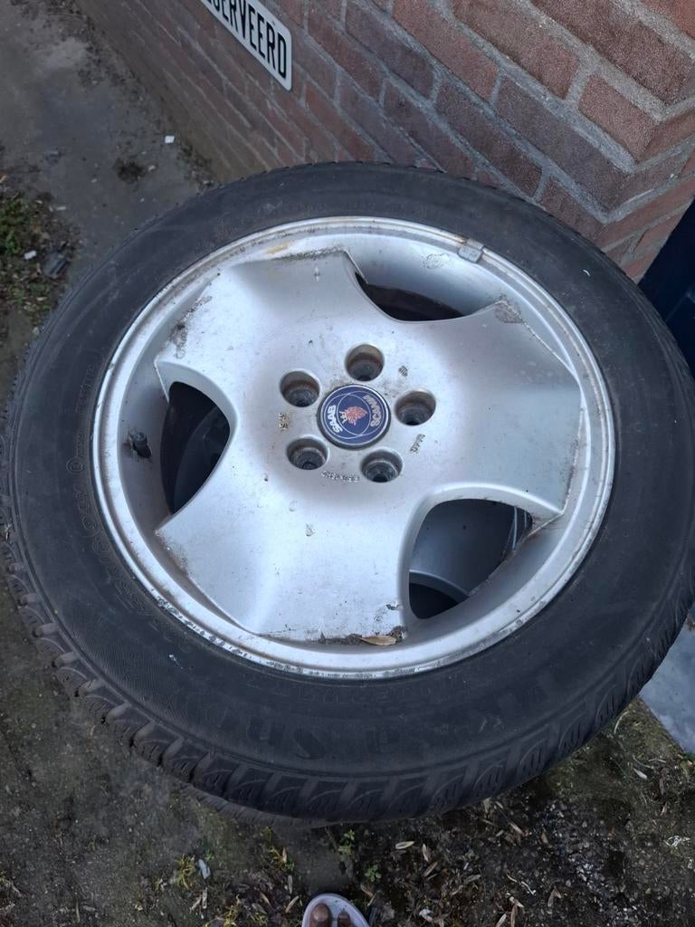 Saab reservewielen - complete set, Auto-onderdelen, Banden en Velgen, Gebruikt, 16 inch, Banden en Velgen, Ophalen of Verzenden