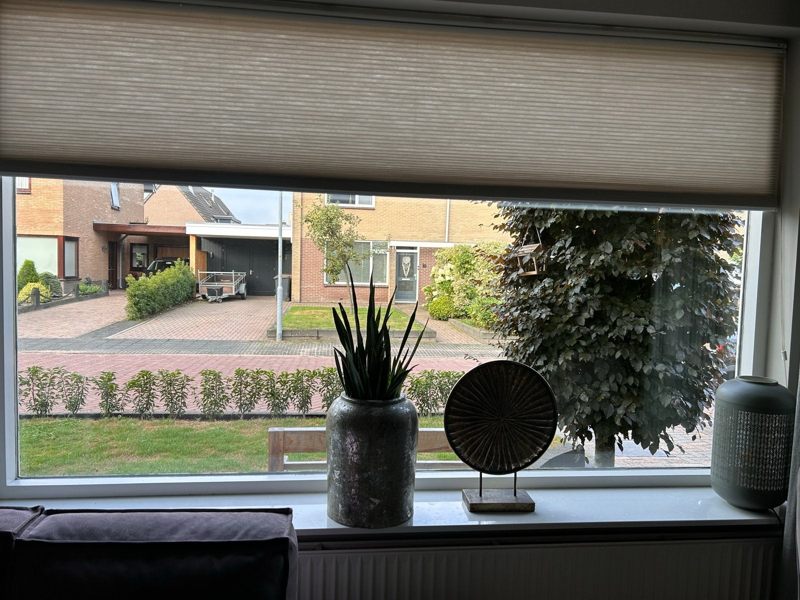 Decoratieve pot 40 cm hoog, 30 cm breed en ornament goud, Huis en Inrichting, Woonaccessoires | Vazen, Ophalen, Gebruikt, Met patroon/structuur