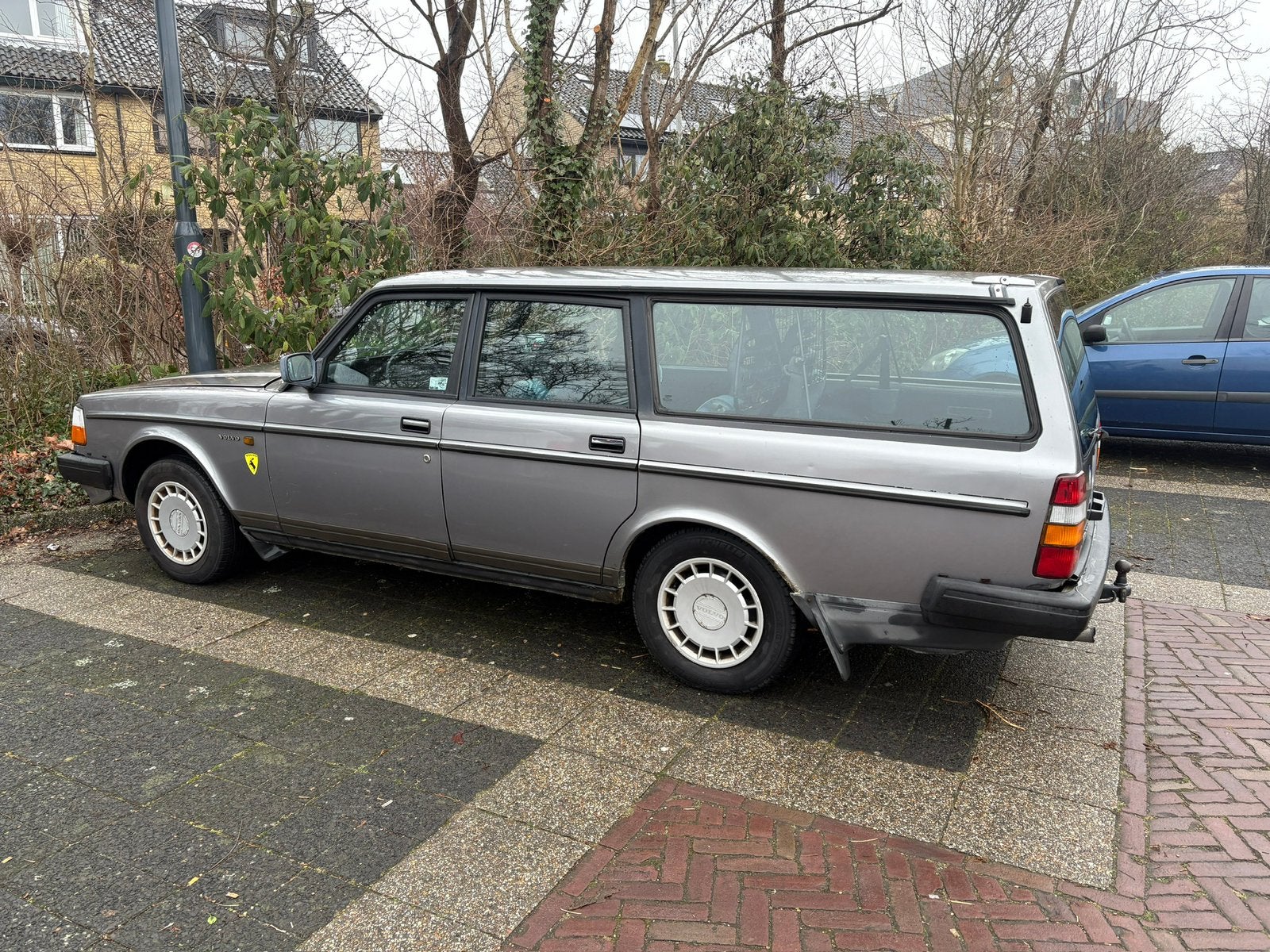 Volvo 240 2.3 GL U9 1989 Grijs, Auto's, 1305 kg, 4 cilinders, Origineel Nederlands, Handgeschakeld