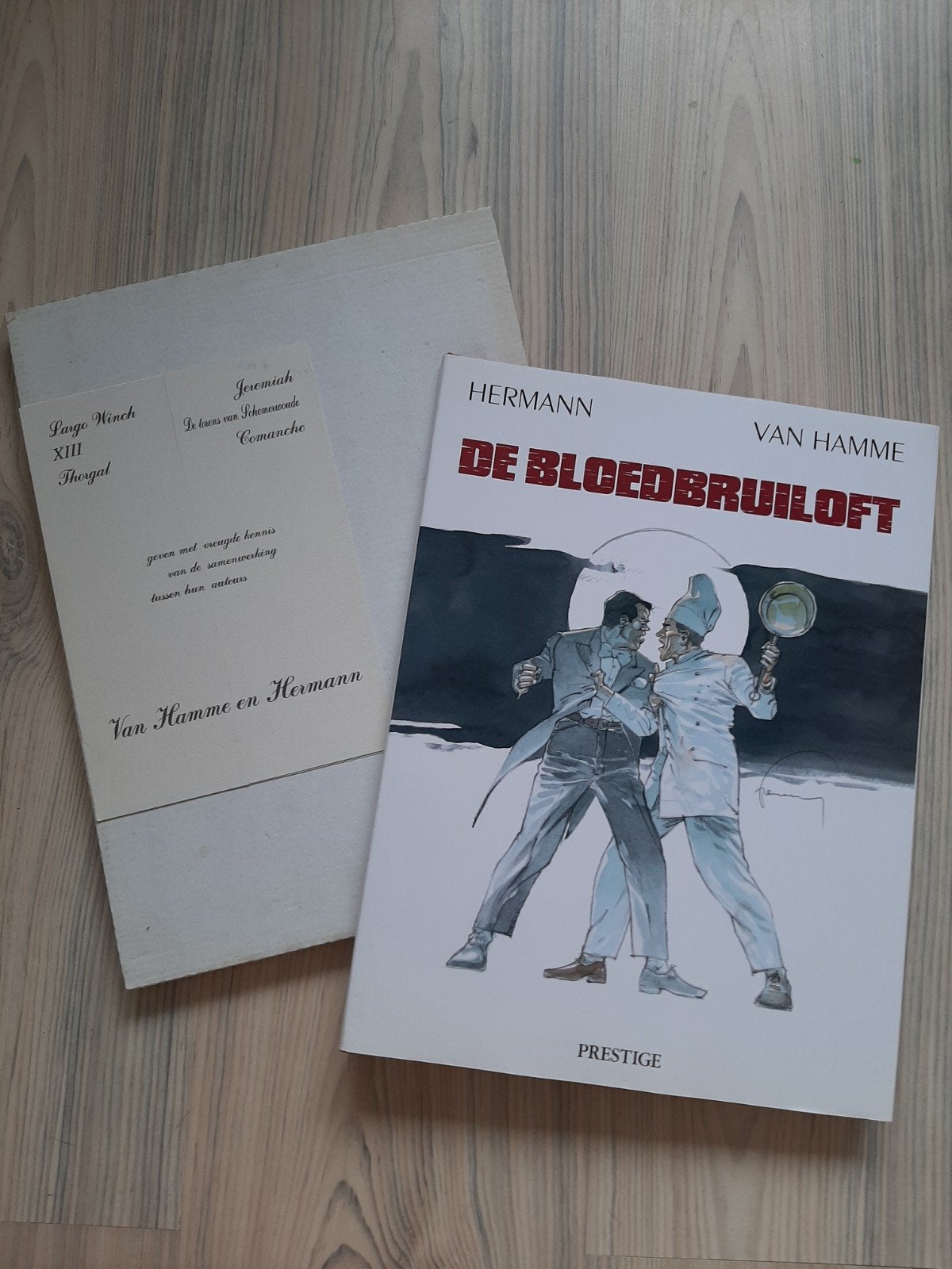 Hermann van Hamme - De Bloedbruiloft Hardcover uitnodigin, Boeken, Eén stripboek, Ophalen of Verzenden, Zo goed als nieuw, Hermann van Hamme