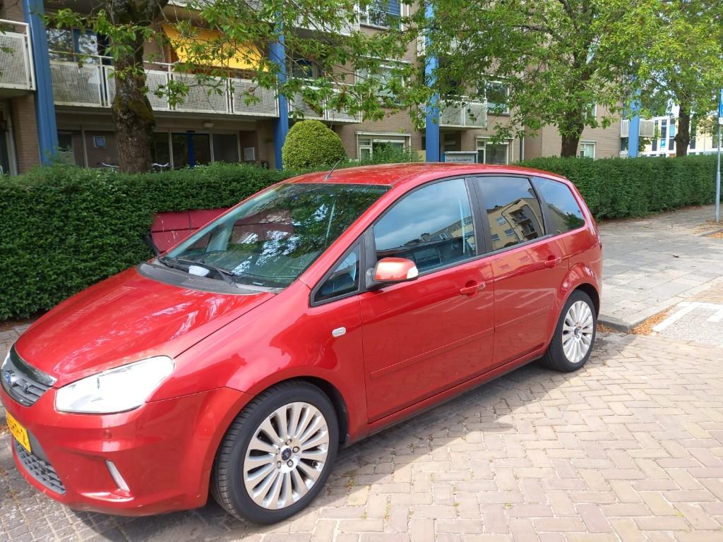 Ford C-Max 1.8 92KW 2010 Rood, Auto's, Voorwielaandrijving, 125 pk, 4 cilinders, 1200 kg