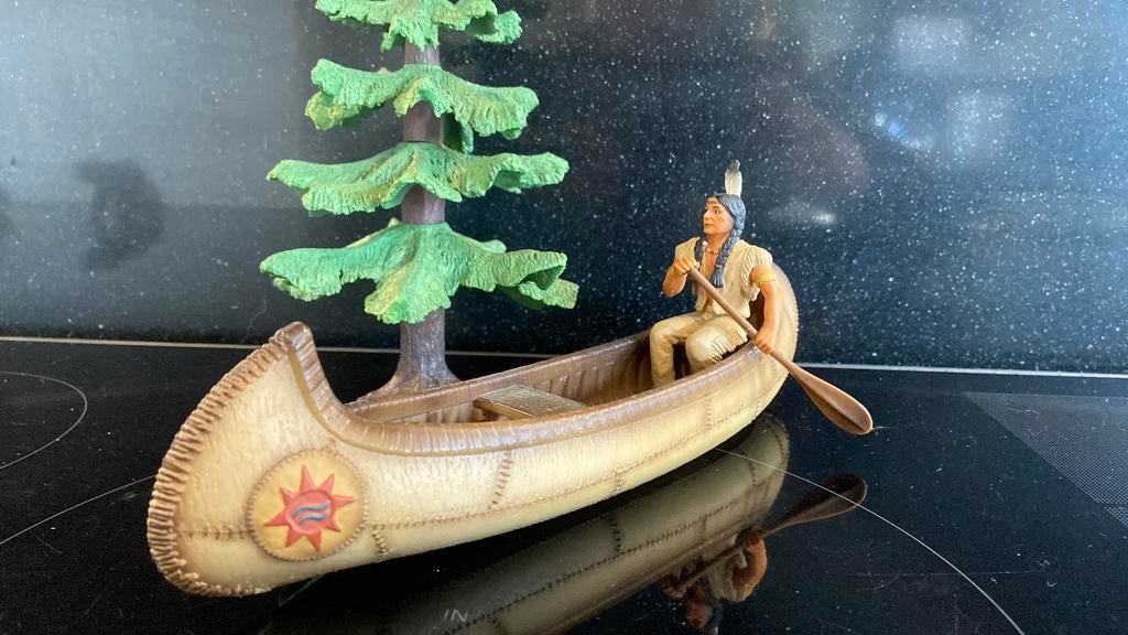 Schleich Wild west: Sioux in Kano, Ophalen of Verzenden, Zo goed als nieuw