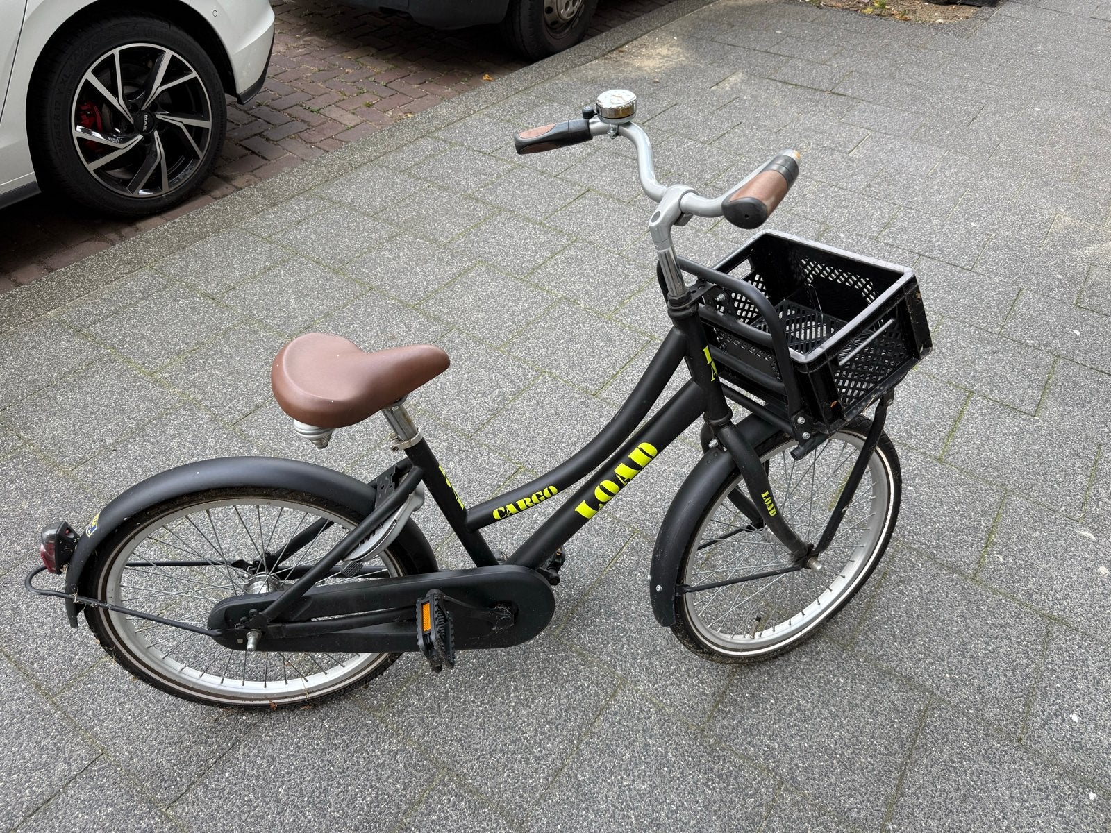 Cargo fiets met voormand - Zo goed als nieuw, Fietsen en Brommers, Ophalen of Verzenden, Zo goed als nieuw, Terugtraprem, 24 inch