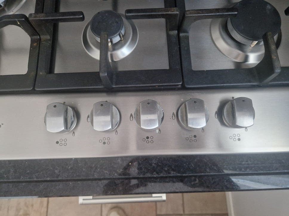 gasstel kookplaat 5 pit groot bauknecht, Ophalen, Gebruikt, Inbouw, Gas