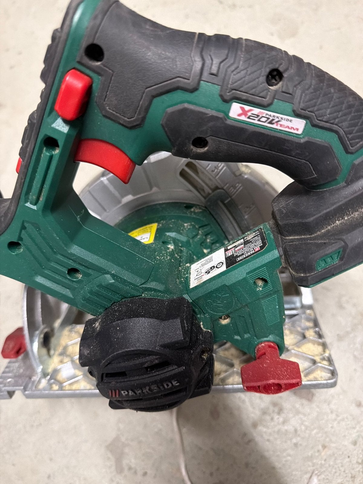 Parkside PHKSA 20-Li A1 Accu Cirkelzaag X20V Team, Doe-het-zelf en Verbouw, Gereedschap | Zaagmachines, Cirkelzaag, 1200 watt of meer