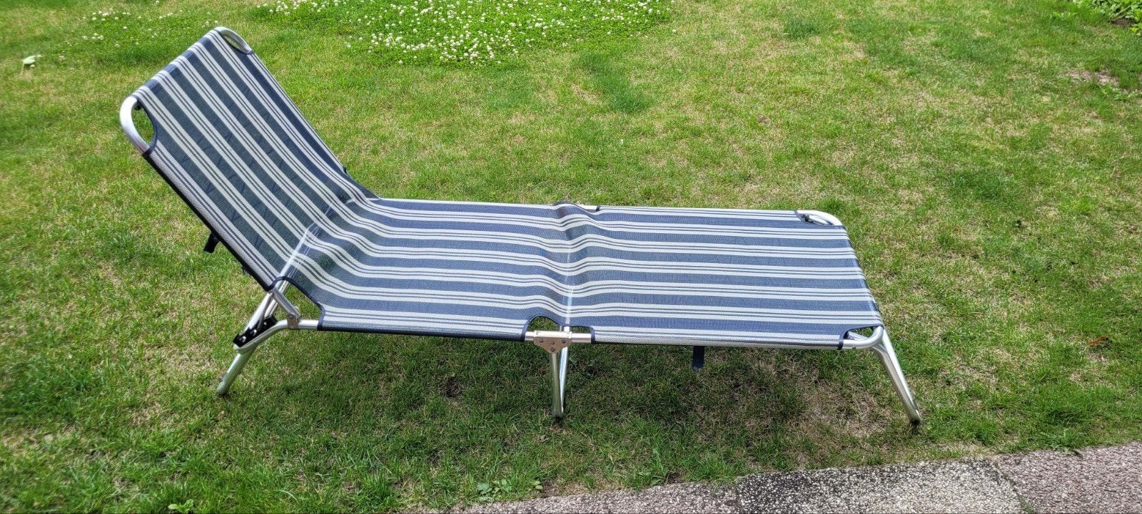Ligbed - gebruikt, Tuin en Terras, Ophalen, Gebruikt, Aluminium