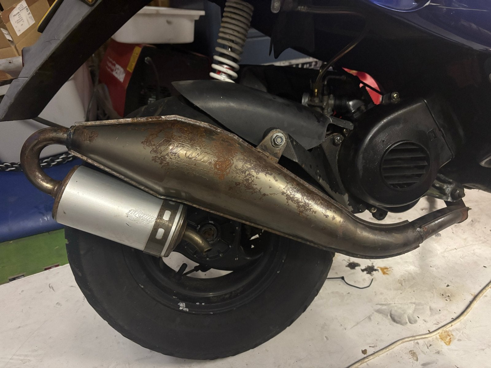 Proma Racing Uitlaat Piaggio 50/70cc Scooter, Ophalen of Verzenden, Gebruikt, Uitlaat, Piaggio