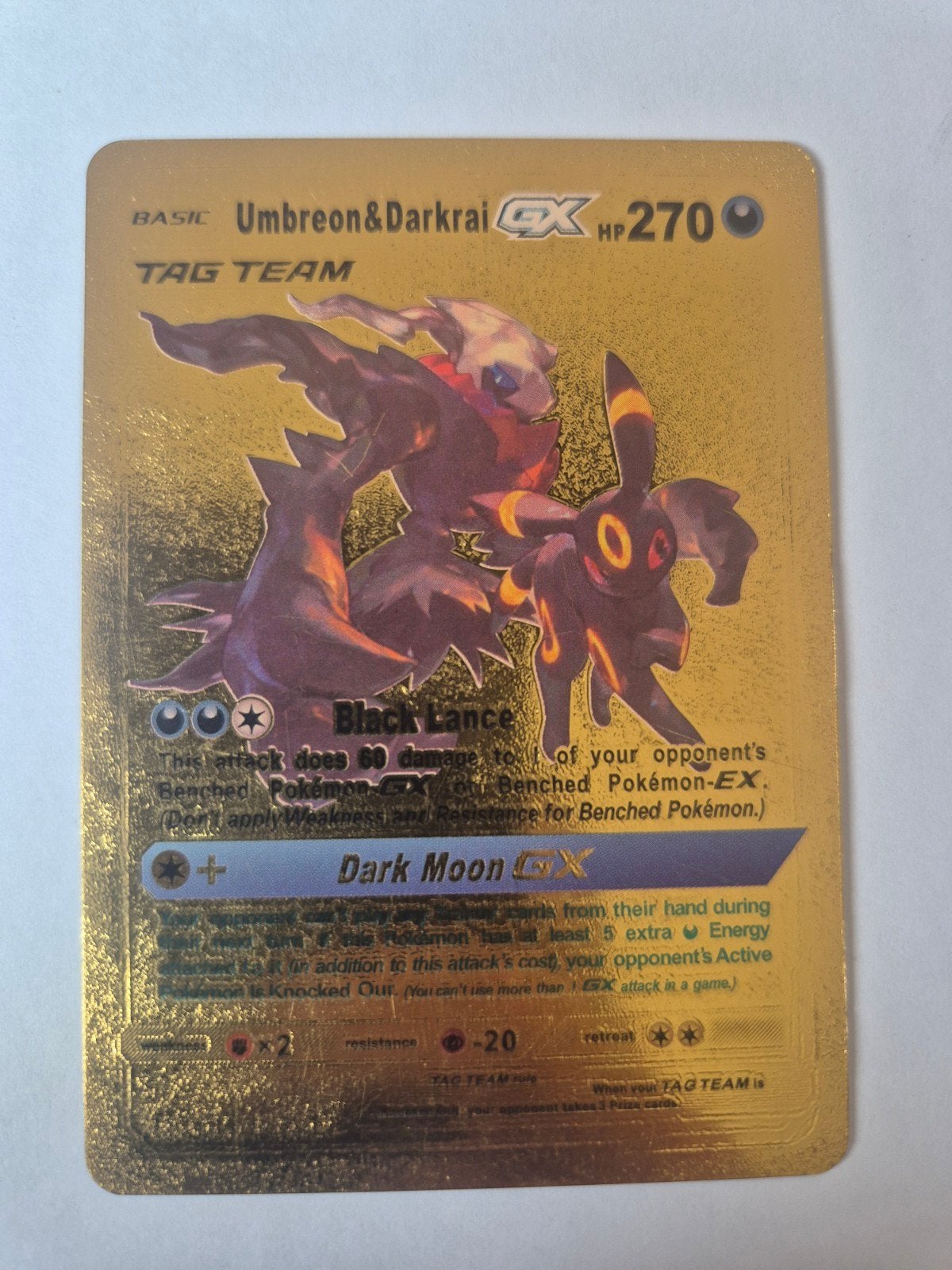 pokémon kaart (Umbreon & darkrai), Ophalen, Zo goed als nieuw, Losse kaart