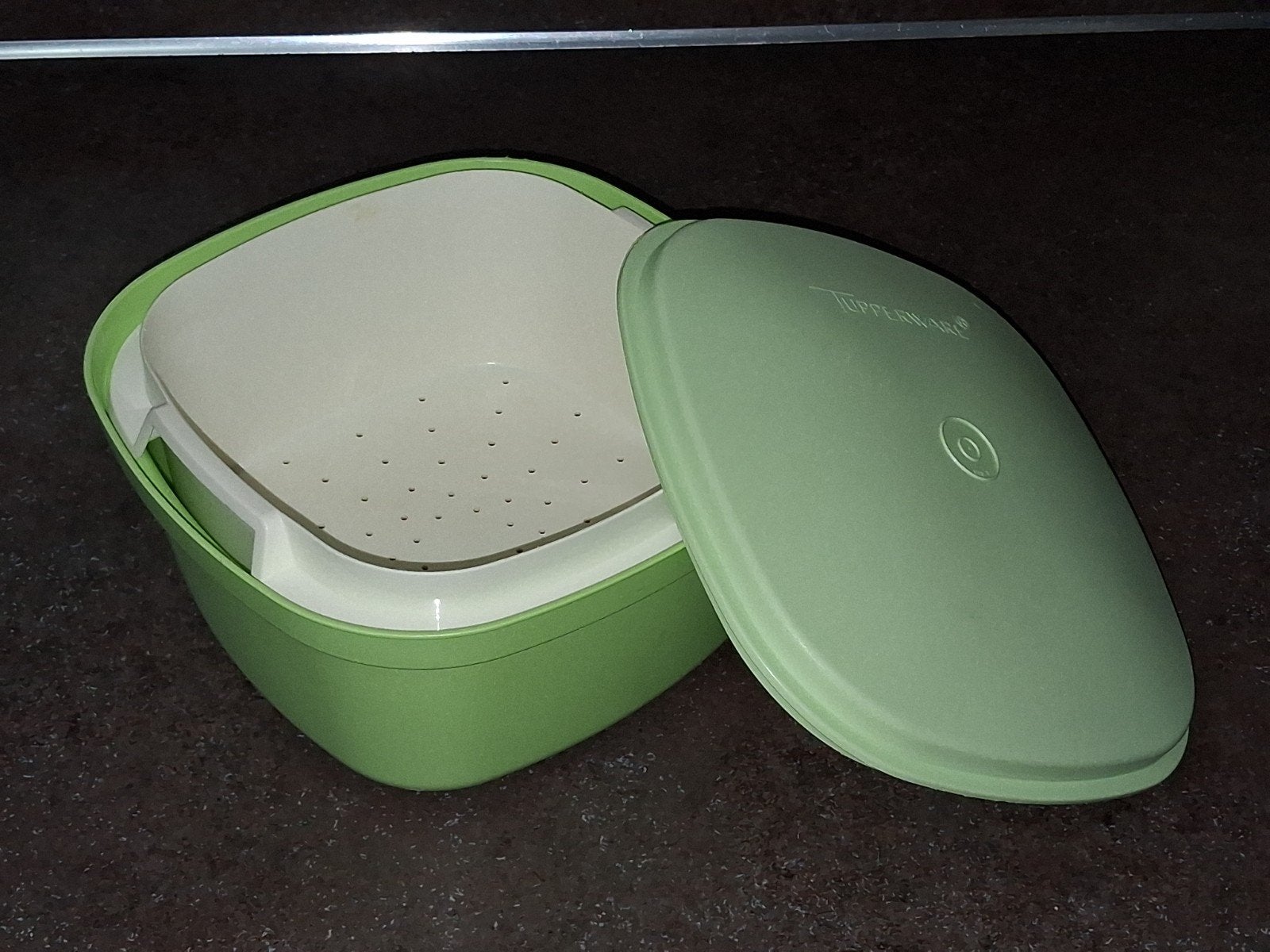 tupperware stoomwonder / serveer wonder groen, Ophalen of Verzenden, Groen
