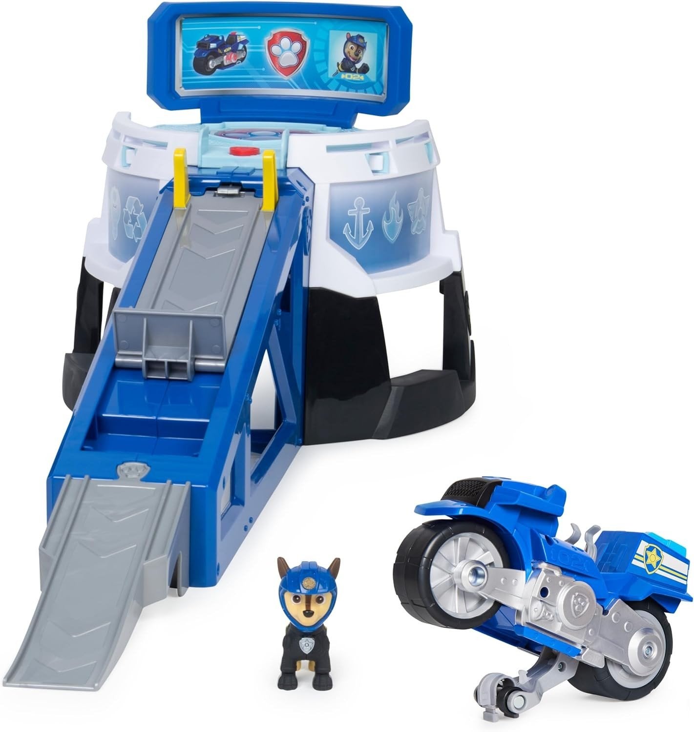 PAW Patrol Moto Pups Moto HQ Speelset Chase Figuur, Kinderen en Baby's, Ophalen of Verzenden
