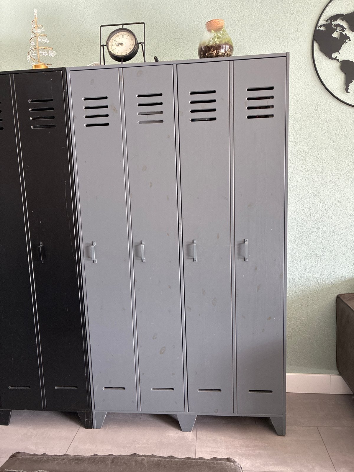 WOOOD lockerkast Stijn staalgrijs grenenhout, Huis en Inrichting, Ophalen, Zo goed als nieuw