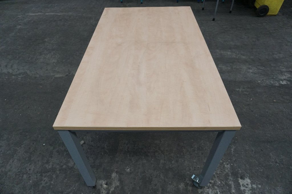 Rijdbare tafel eettafel bureau kantinetafel 140*80, Ophalen, Overige typen, Gebruikt, 140 cm