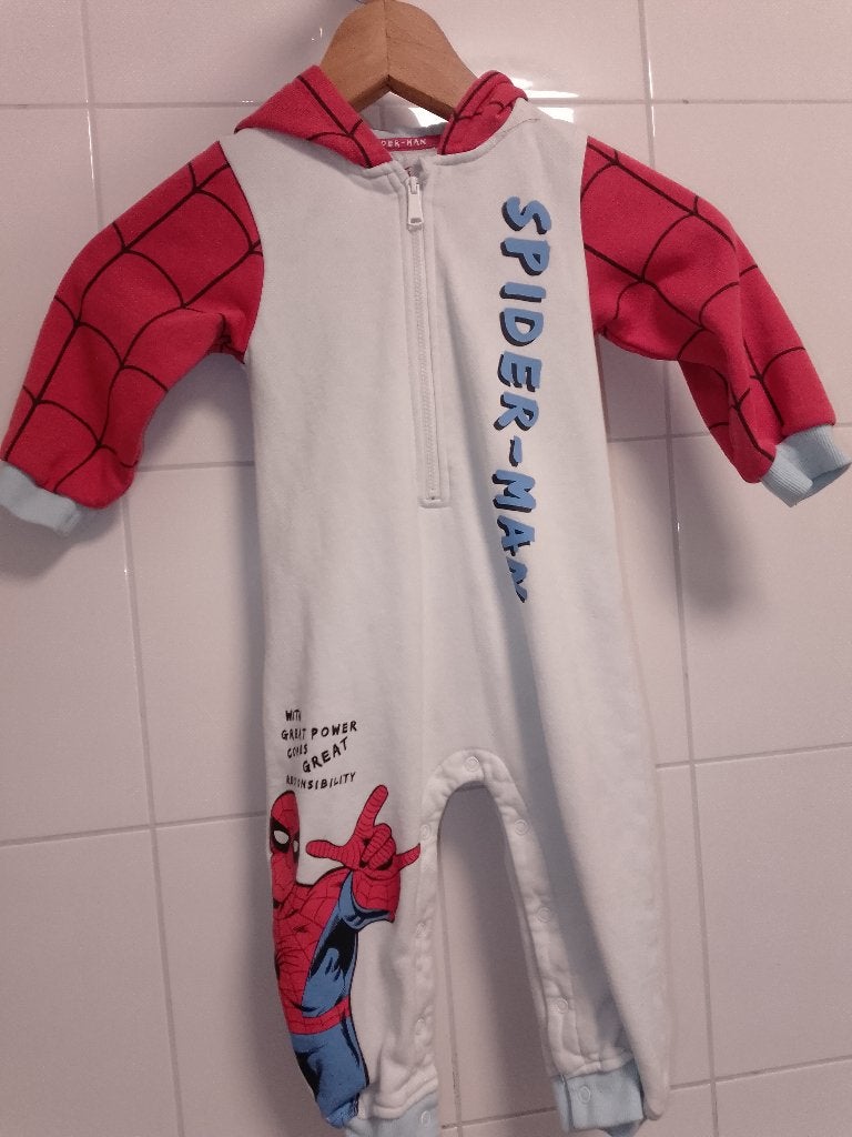 Marvel Spider-Man Babypakje / Onesie met Capuchon Maat 92, Overige typen, Ophalen of Verzenden, Jongen, Marvel