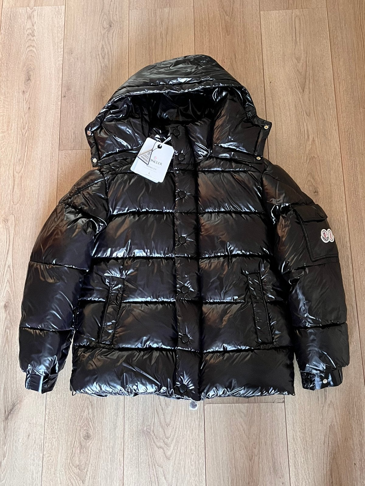 Moncler maya jas zwart | maat M OP=OP, Kleding | Heren, Ophalen of Verzenden, Nieuw, Maat 48/50 (M), Zwart