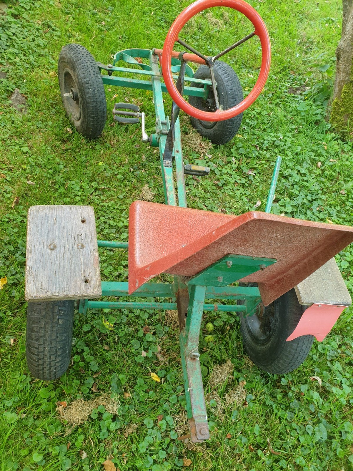 HANDGEMAAKTE Skelter met aanhanger., Ophalen, Gebruikt, Overige merken