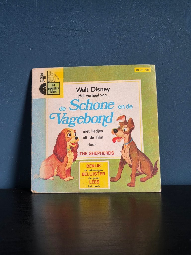 Walt Disney lady en de Vagebond boek + LP 1965, Ophalen of Verzenden, Overige typen