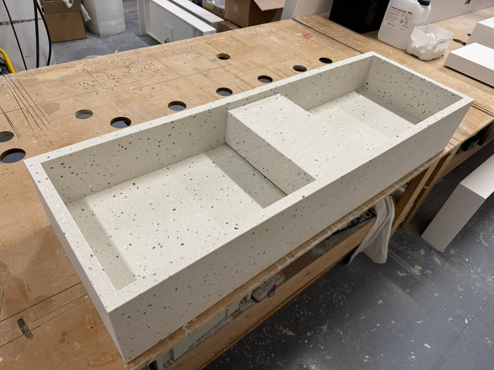 Corian solid surface wastafel 1.20 mtr, Ophalen, 100 tot 150 cm, Nieuw, Minder dan 100 cm