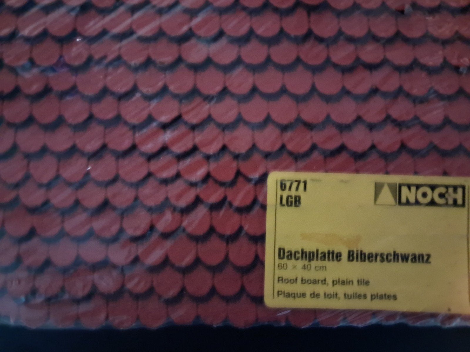 NOCH 6771 LGB 2 x Dachplatte Biberschwanz 60x40 cm, Nieuw, Ophalen, Overige merken, Groter dan 1:32