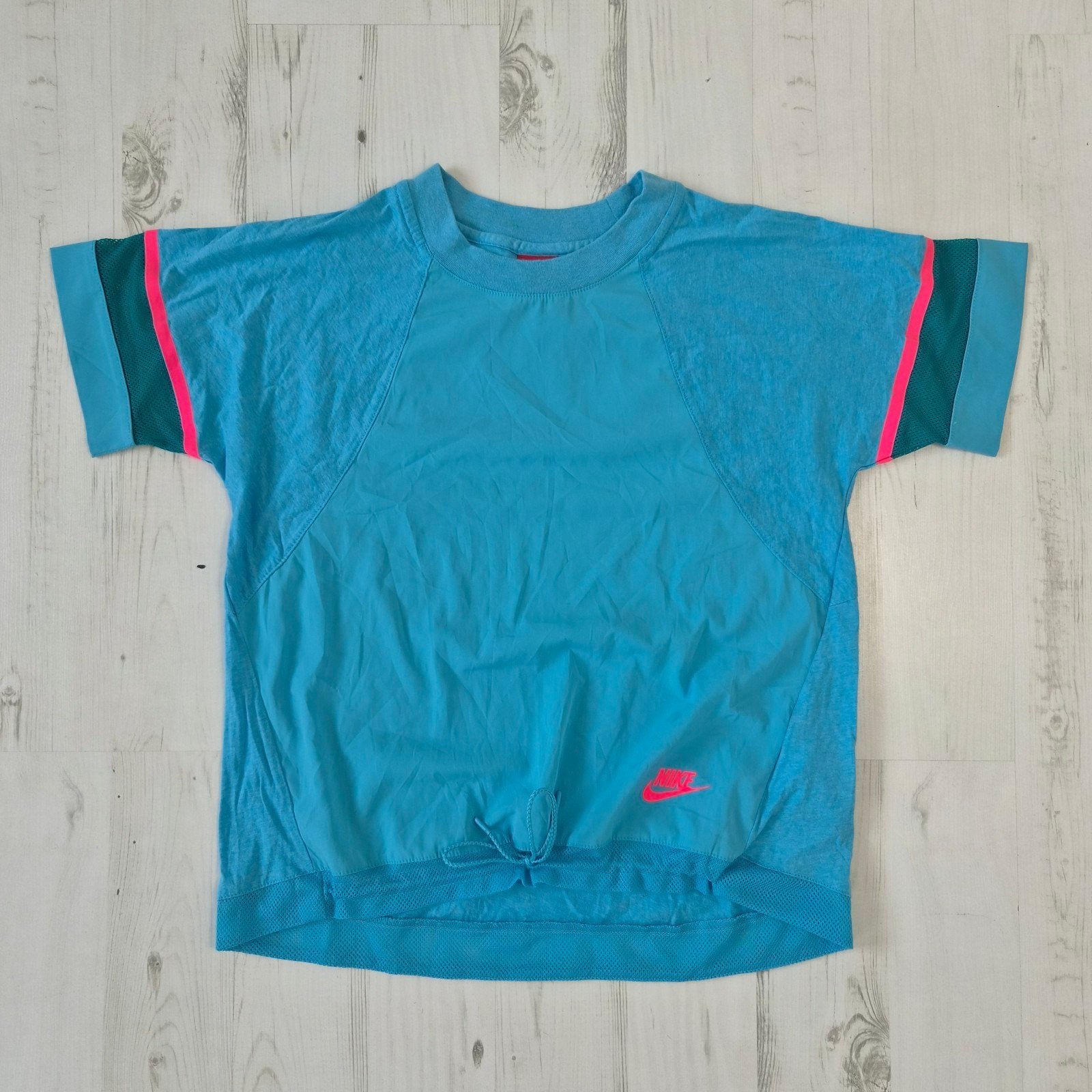 Nike top tee XS licht blauw roze swoosh, Blauw, Overige typen, Nike, Ophalen of Verzenden