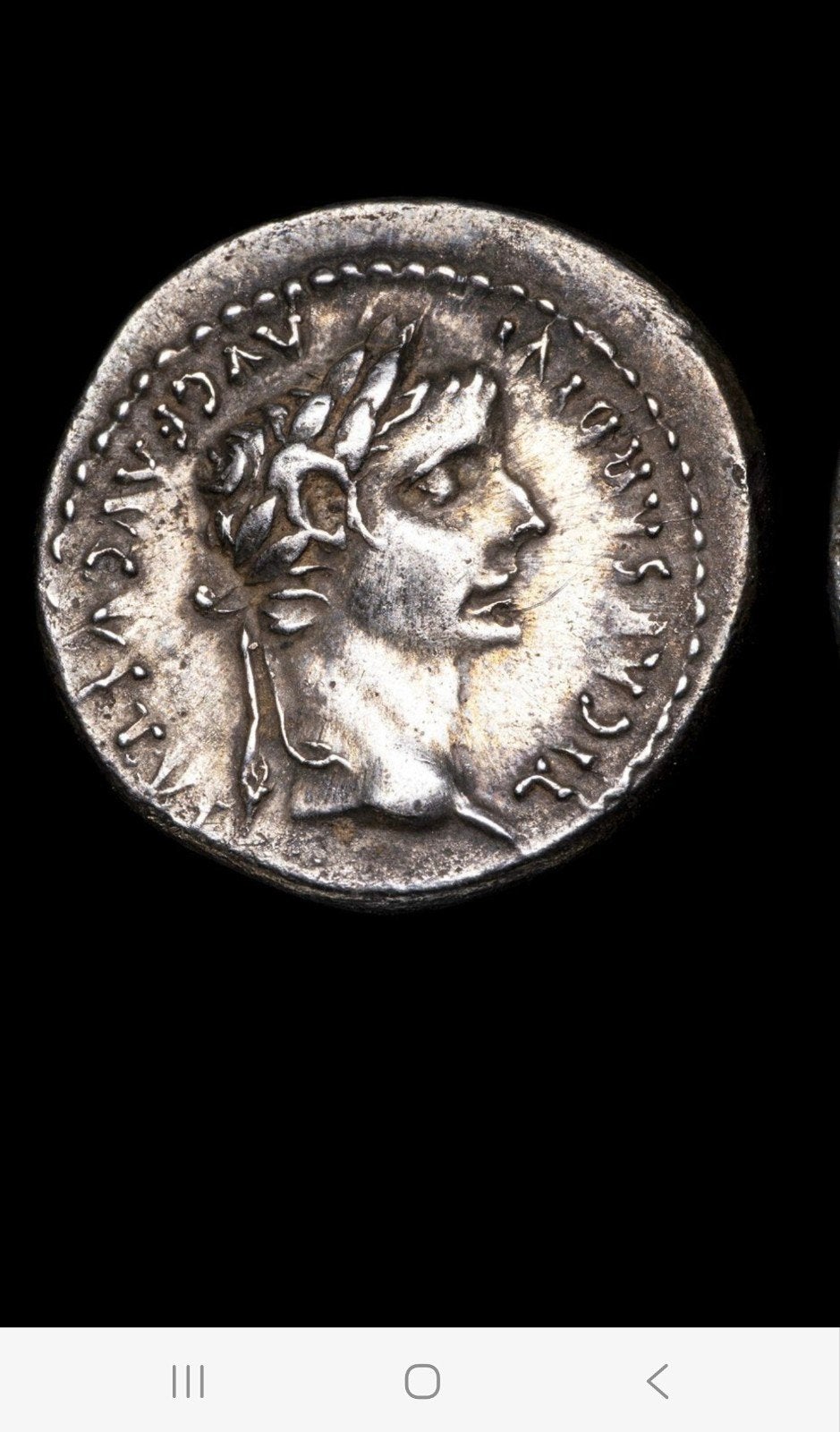 Zeldzame Romeinse Denarius van Augustus, Ophalen of Verzenden, Overige waardes, Losse munt, Zilver
