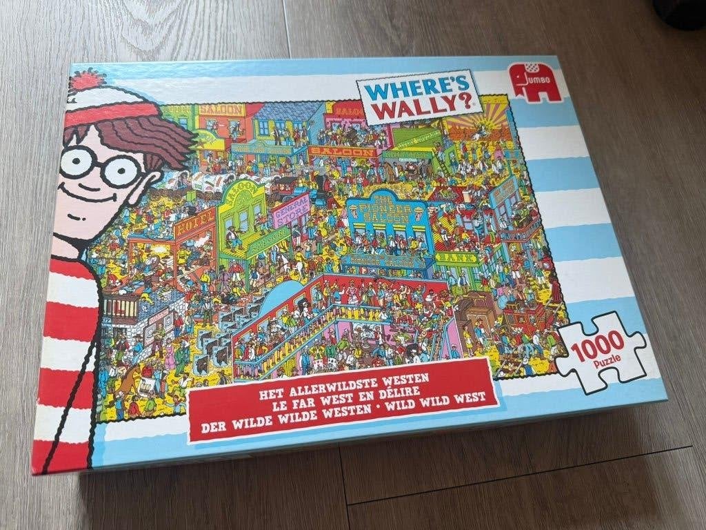 Waar is Wally Where's Waldo Allerwildste Westen Puzzel 1000, Ophalen of Verzenden, 500 t/m 1500 stukjes, Zo goed als nieuw