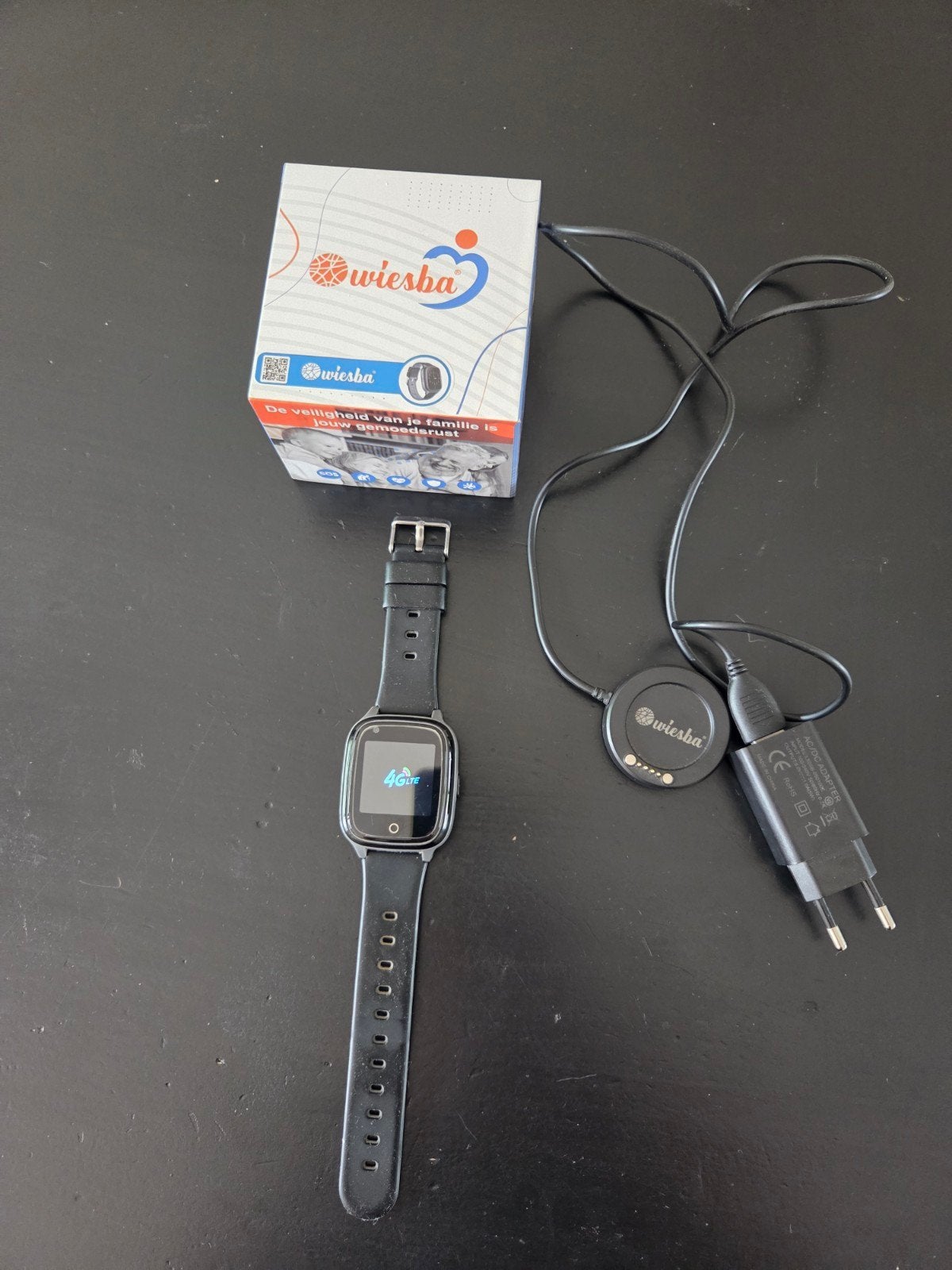 Wiesba Smartwatch WB32A Zwart -  zo goed alsNieuw in doos, Zwart, Zo goed als nieuw, Android, Stappen