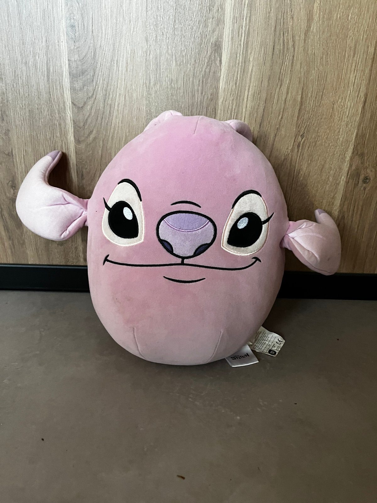 Roze Stitch Squishmallow - Rechter hendel los, Gebruikt, Disney, Overige typen, Ophalen of Verzenden
