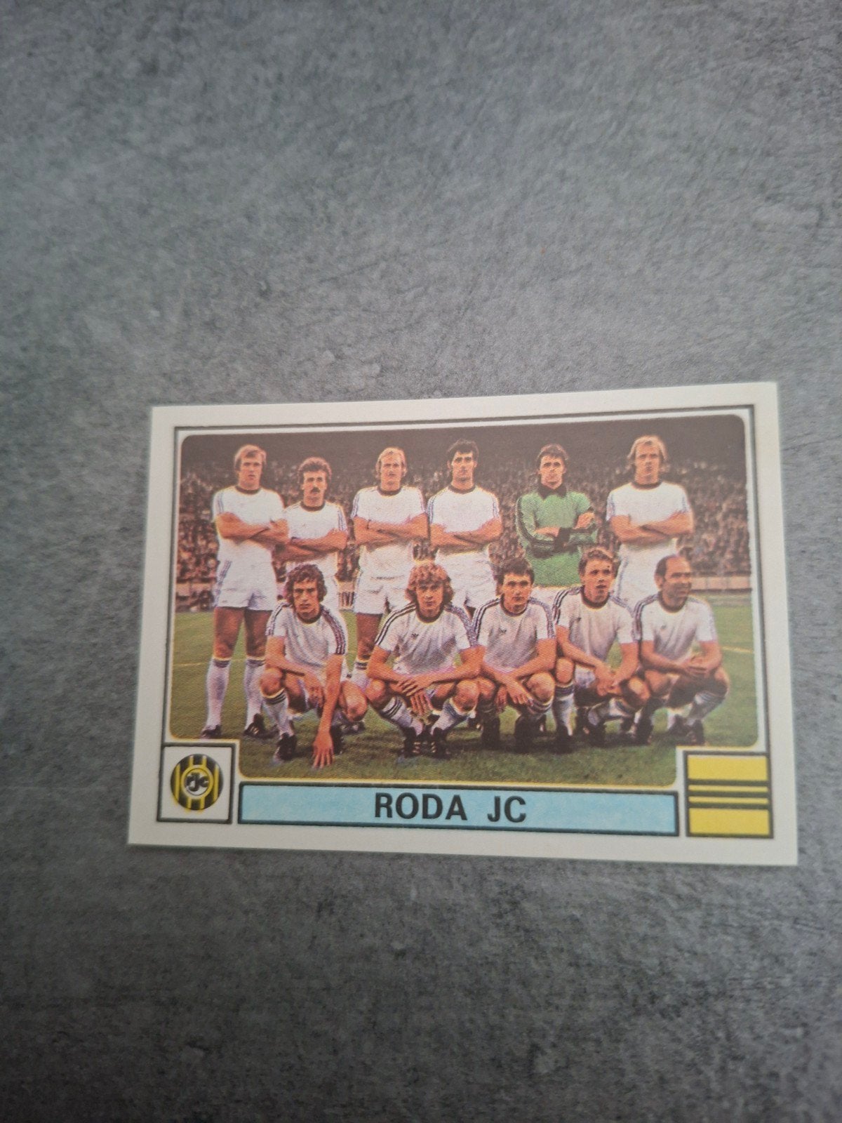 Panini sticker Voetbal 78. Elftalfoto Roda JC., Ophalen of Verzenden, Zo goed als nieuw, Sticker