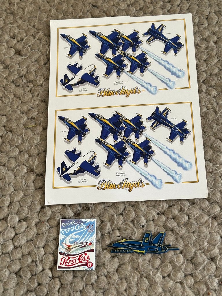 Blue Angel stickers & vliegtuigje & magneetbordje, Verzenden, Zo goed als nieuw, Patch, Badge of Embleem