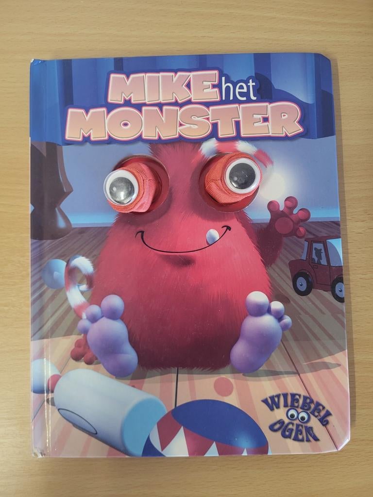 Mike het Monster kinderboek met wiebelogen, Boeken, Ophalen of Verzenden