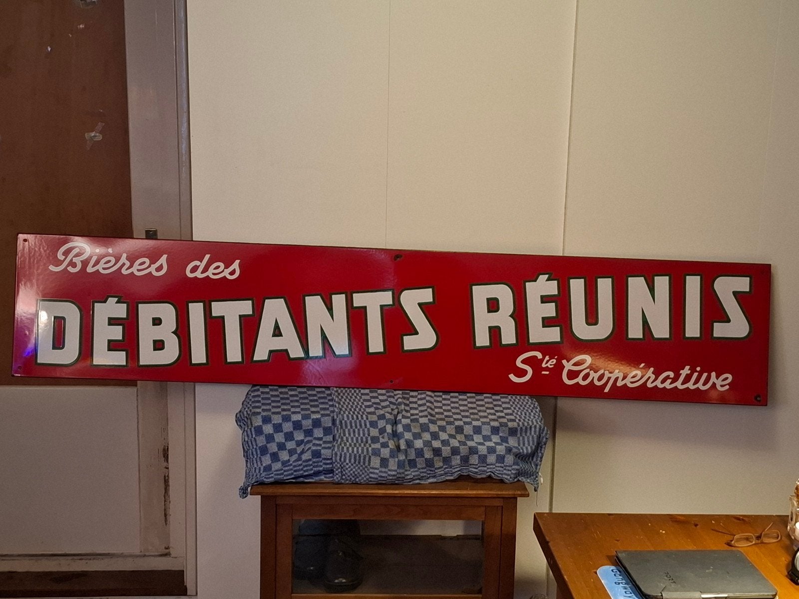 Emaille bord, Ophalen of Verzenden, Gebruikt, Reclamebord, Plaat of Schild, Overige merken