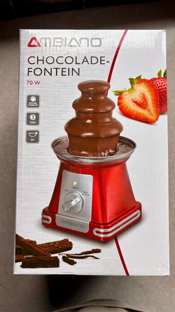 Chocolade fontein  Ambiano !nieuw!, Ophalen, Nieuw, Elektrisch, Fondueset