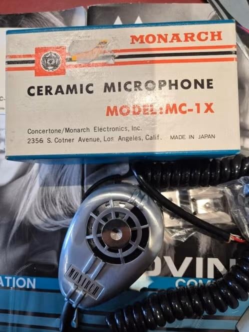 Monarch MC-1X Keramische Microfoon - Vintage PTT, Telecommunicatie, Ophalen of Verzenden, Zo goed als nieuw, Zender en Ontvanger