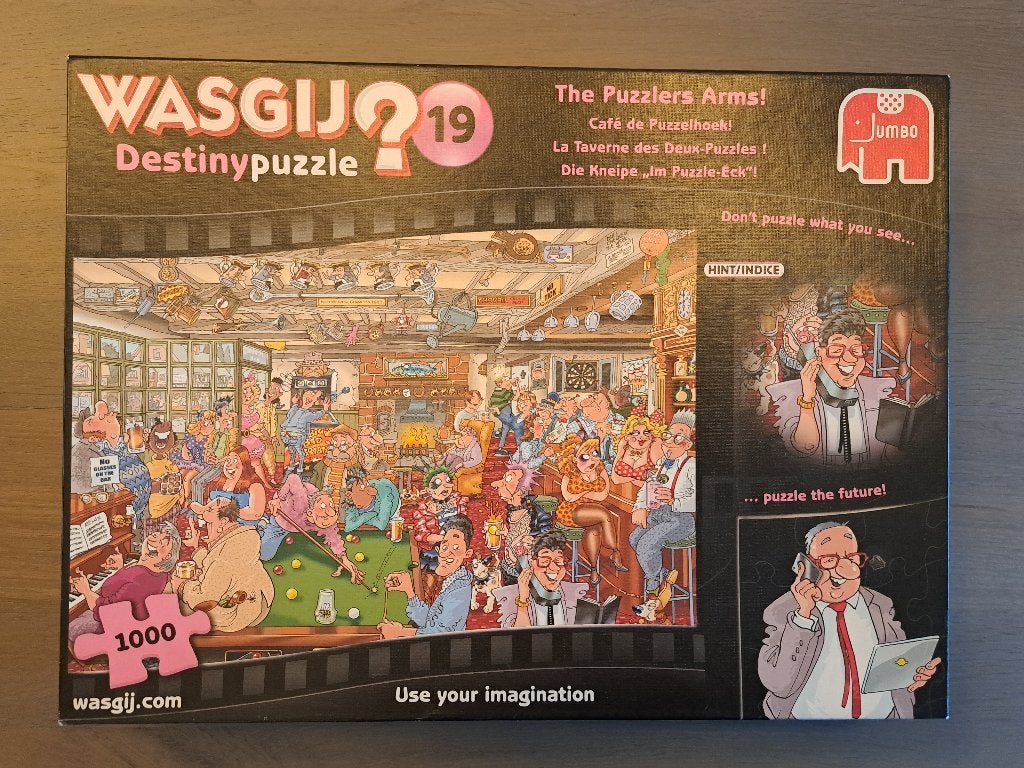 Wasgij Destiny 19 - Café de Puzzelhoek!, Ophalen of Verzenden, 500 t/m 1500 stukjes, Zo goed als nieuw, Legpuzzel
