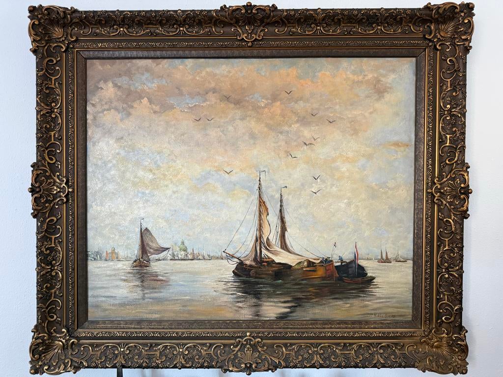 Groot Klassiek Schilderij Hobbe Smith (1862-1942), Ophalen