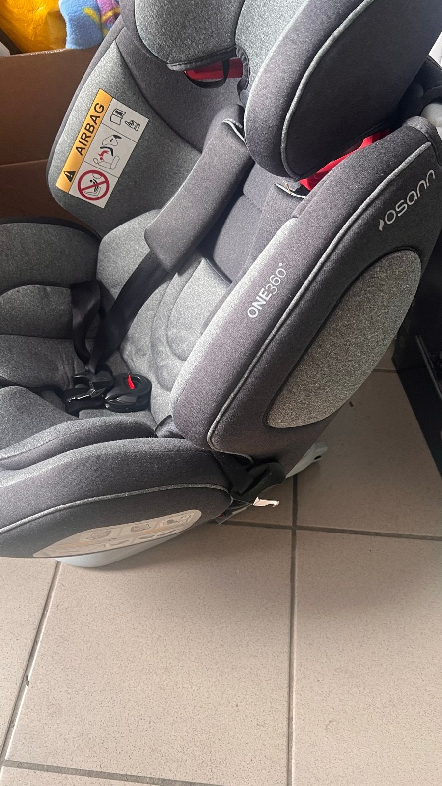 Osann One360 autostoel - Grijs, Kinderen en Baby's, Autostoeltjes, Overige merken, Autogordel of Isofix, Verstelbare rugleuning