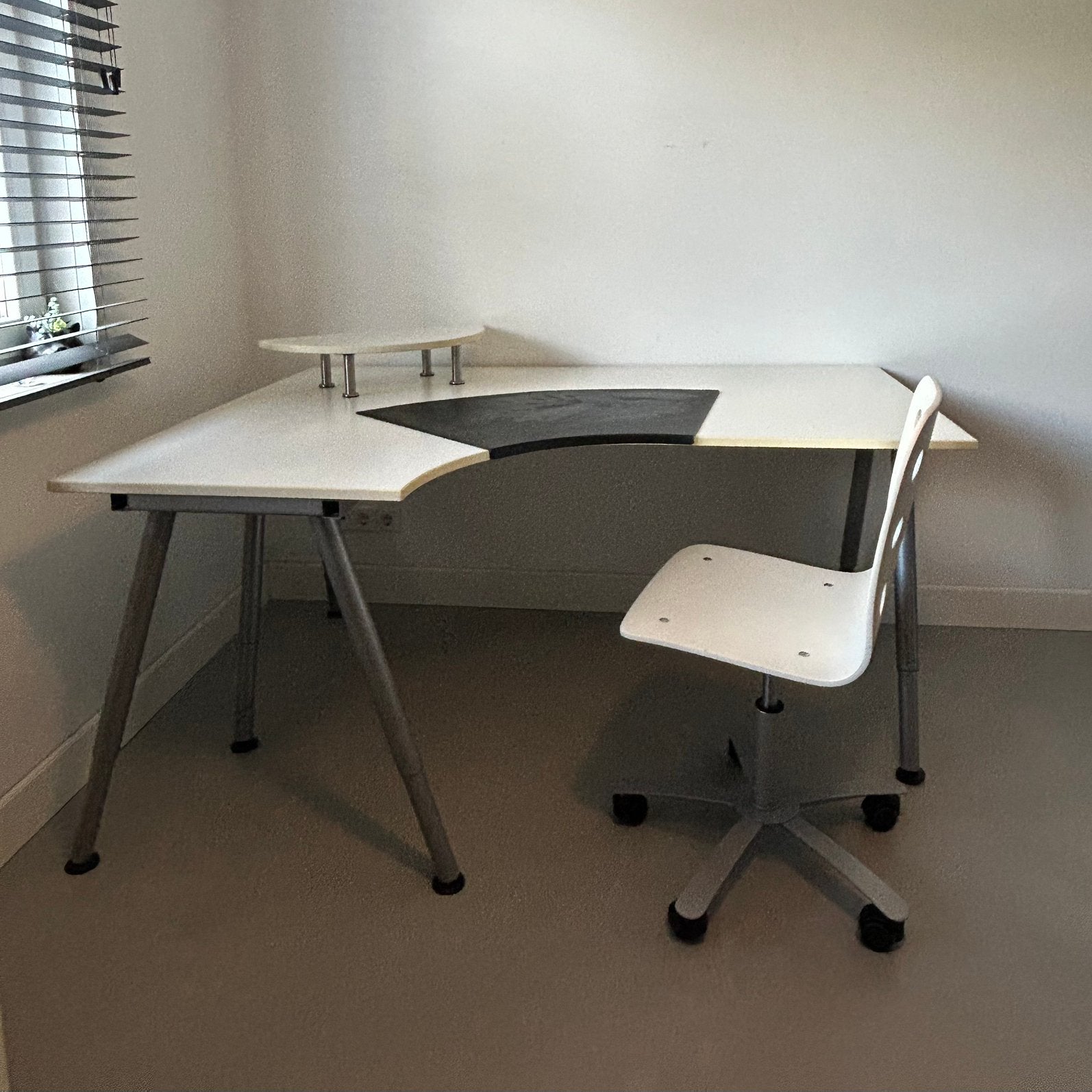 Bureau & stoel - Ikea, Ophalen, Gebruikt, IKEA, Wit