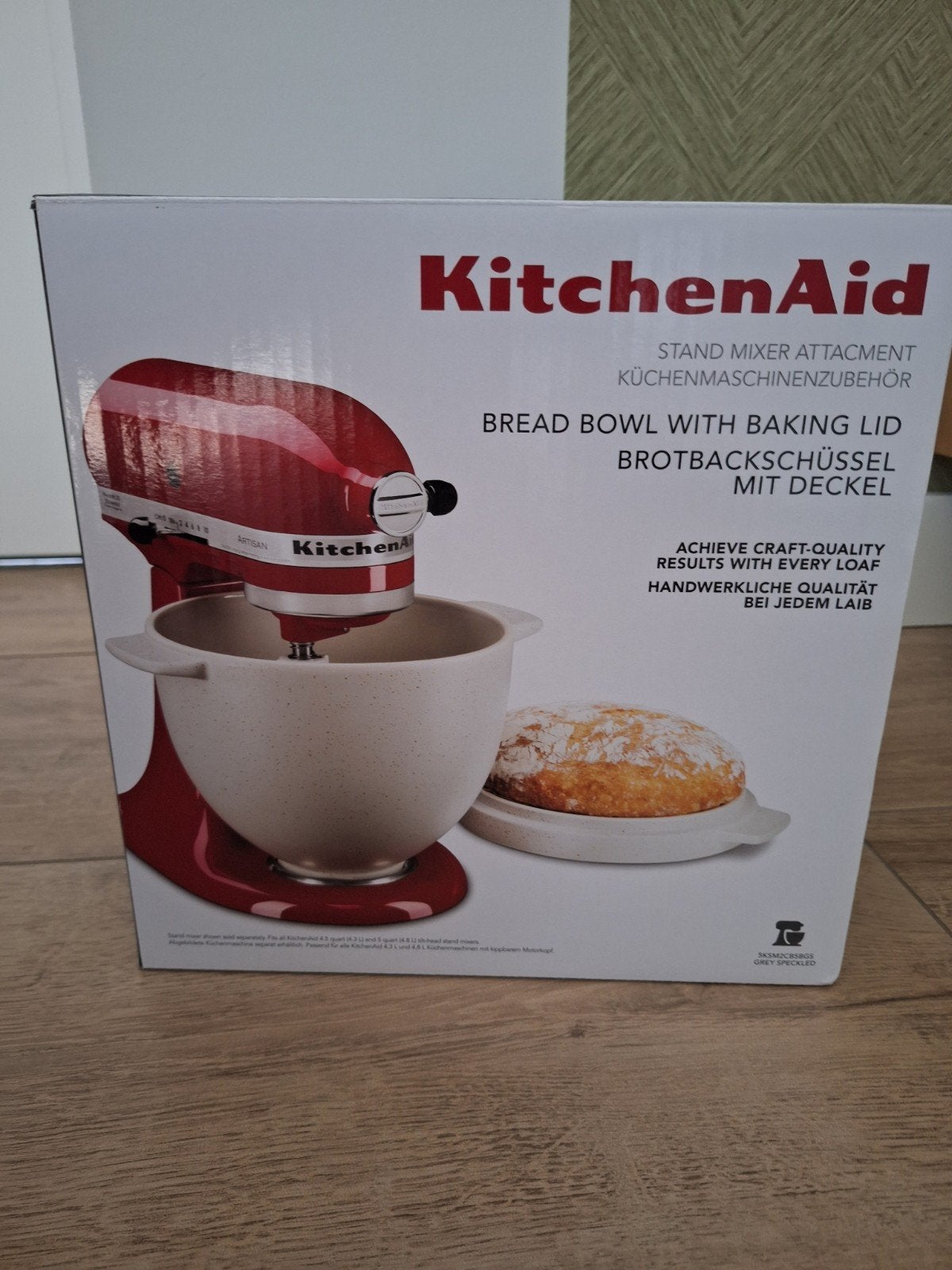 KitchenAid Broodkom met Bakdeksel, 4 liter of meer, 3 snelheden of meer, Ophalen of Verzenden, Zo goed als nieuw