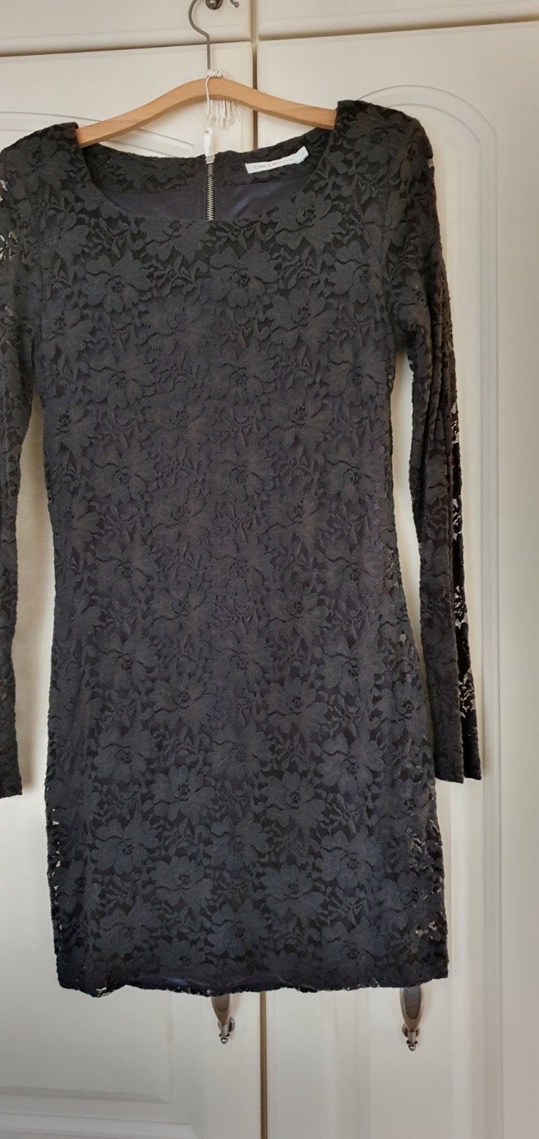 Only Zwart kanten jurkje met lange mouwen, Kleding | Dames, Zwart, Maat 42/44 (L), Ophalen of Verzenden, Zo goed als nieuw