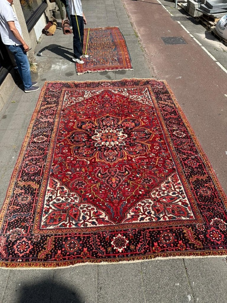 Prachtig Heriz tapijt – 360x260cm – opvallend & uniek design, Wol, 200 cm of meer, Ophalen of Verzenden, Zo goed als nieuw