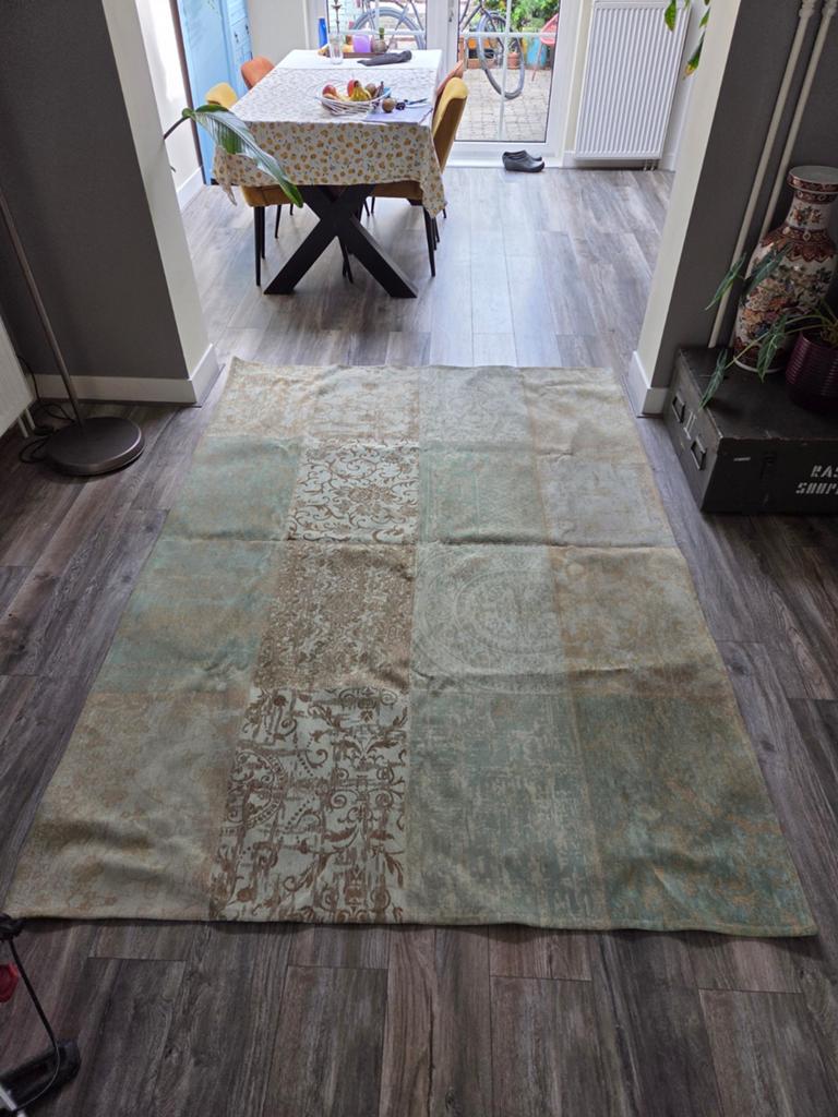 Vintage Louis De Poortere Vloerkleed - Sea Blue, Ophalen, Gebruikt, Vintage, Modern, Bohemian, 150 tot 200 cm