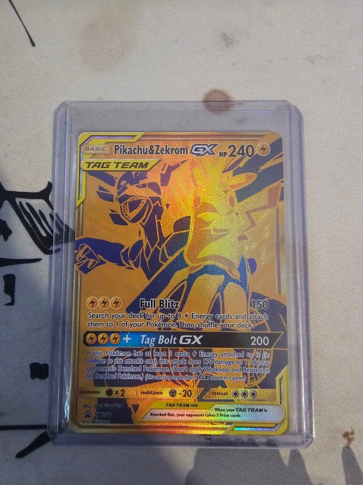 Pikachu & Zekrom GX Gold Promo Kaart - Goede Kwaliteit, Hobby en Vrije tijd, Verzamelkaartspellen | Pokémon, Ophalen