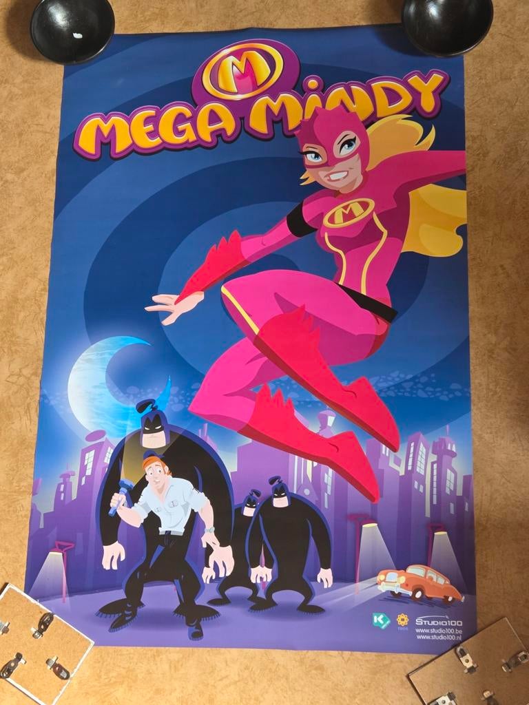 Studio 100 Poster - Mega Mindy - 93x62cm, Ophalen of Verzenden, Zo goed als nieuw, A1 t/m A3, Film en Tv
