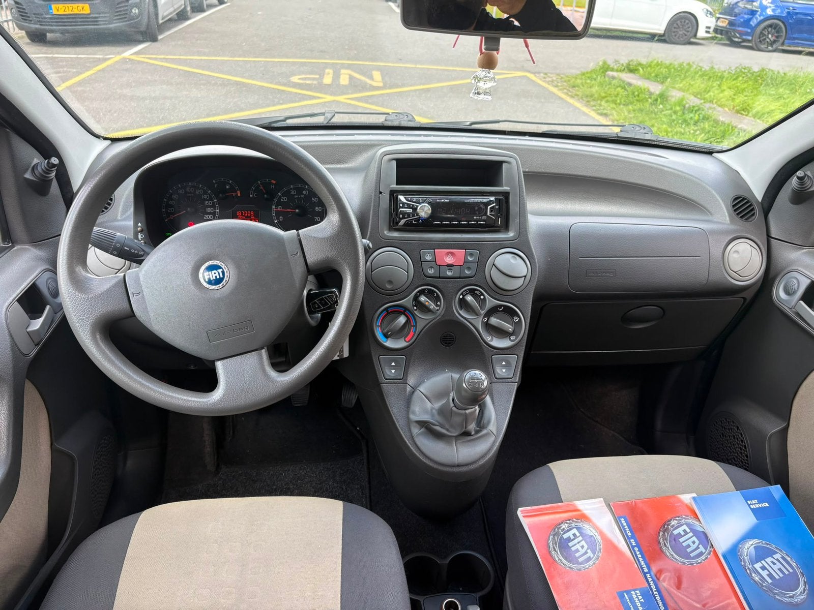 Fiat Panda 1.2 44KW 60PK 2007 Grijs, Auto's, Fiat, Voorwielaandrijving, Origineel Nederlands, Bedrijf, Handgeschakeld