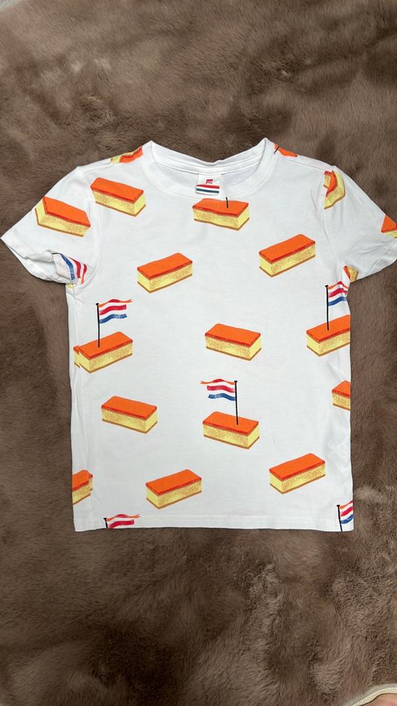 Hema oranje tompoucen t-shirt maat 98-104, Ophalen of Verzenden, Zo goed als nieuw, Meisje, Shirt of Longsleeve