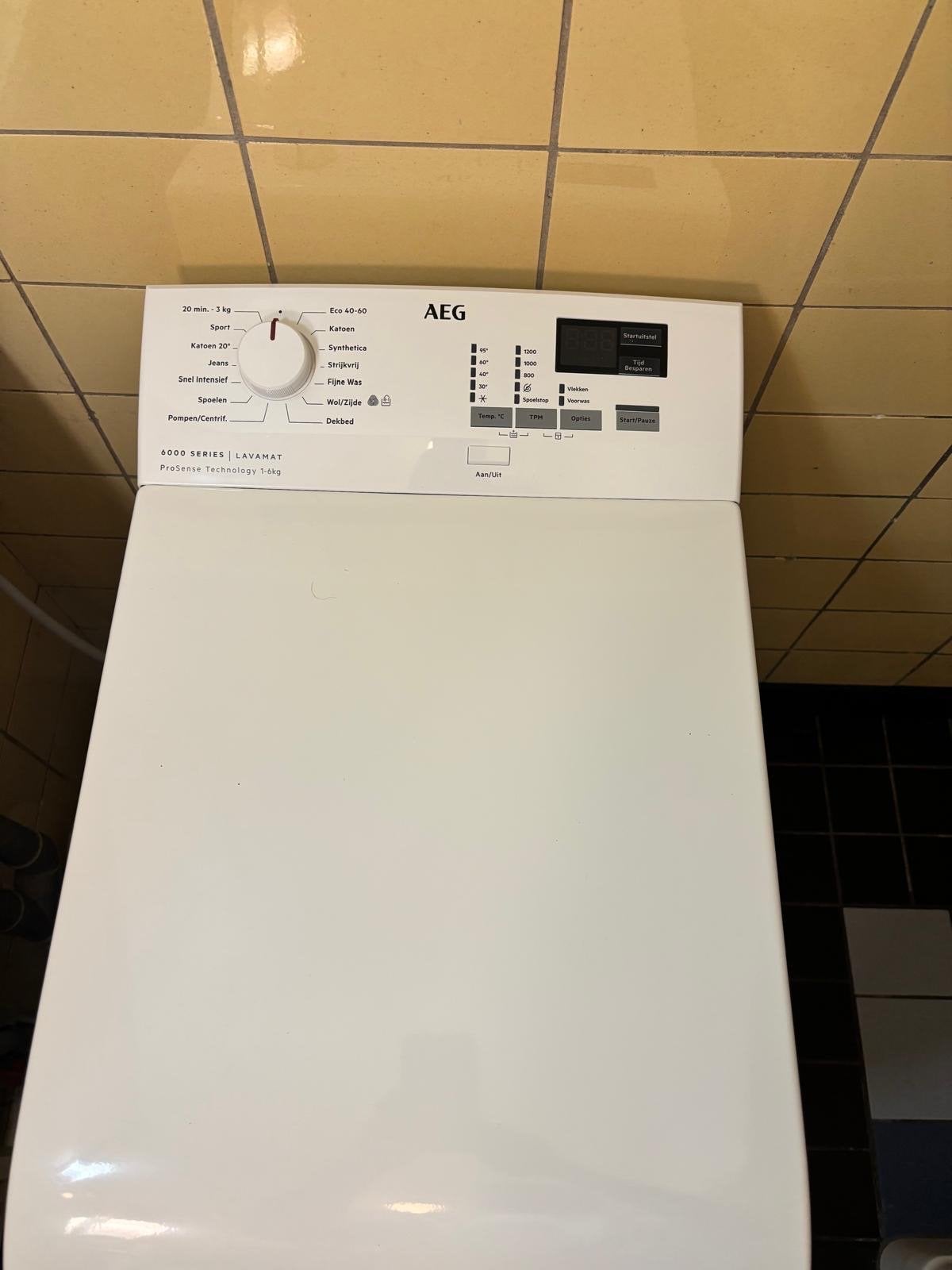 AEG Lavamat 6000 Series Bovenlader Wasmachine 6kg, Ophalen, Gebruikt, Bovenlader, Energieklasse A of zuiniger